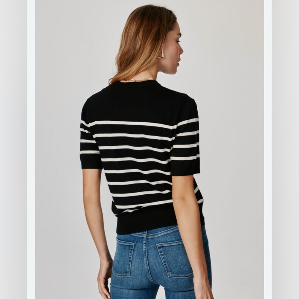 Black and White Striped Women's Shirt Abercrombie & Fitch